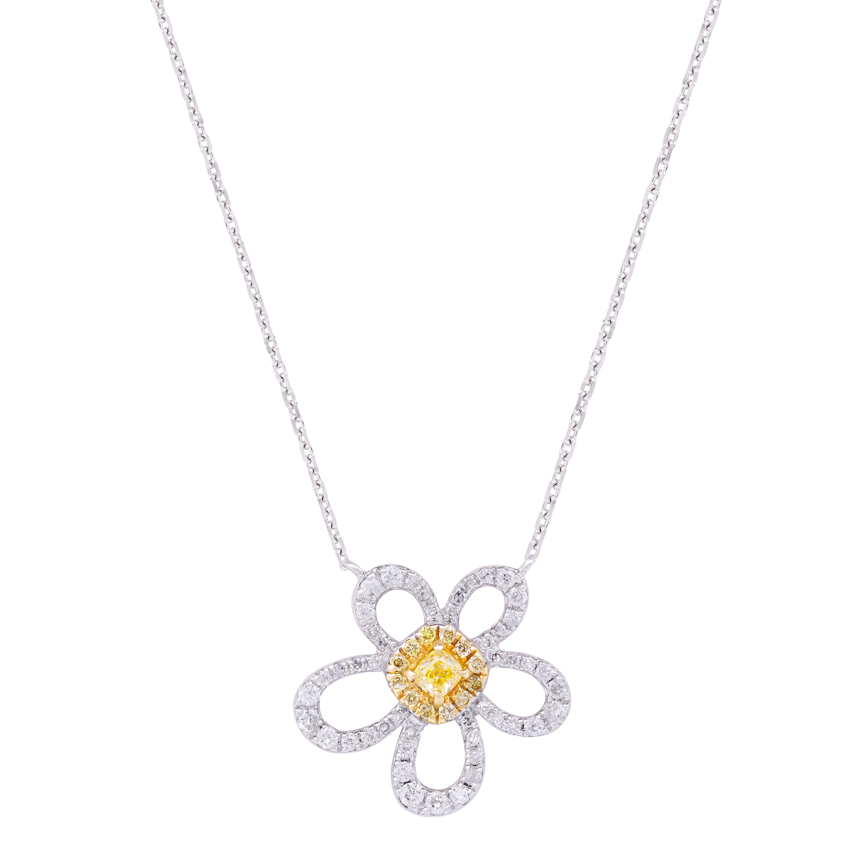Daisy Fancy Diamond Necklace